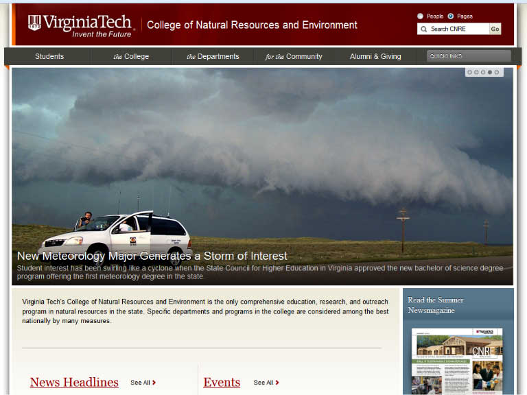 College of natural resources and environment